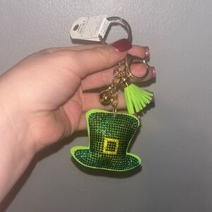 Green Sequin Leprechaun Hat Keychain/bag charm